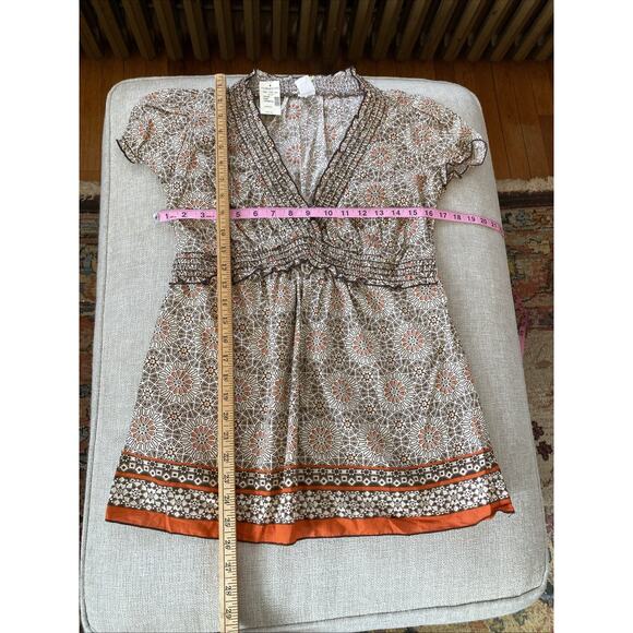 NEW Vintage Studio Y Babydoll Y2k Women L Sleeveless Top Boho Deep V Neck NOS - Picture 6 of 7